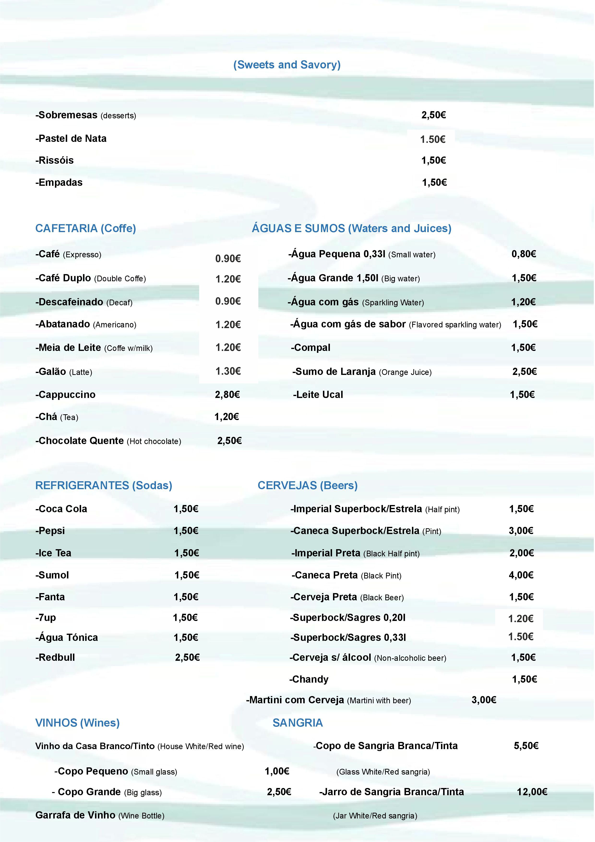 Menu SNACK-BAR DA BAIXA página 4