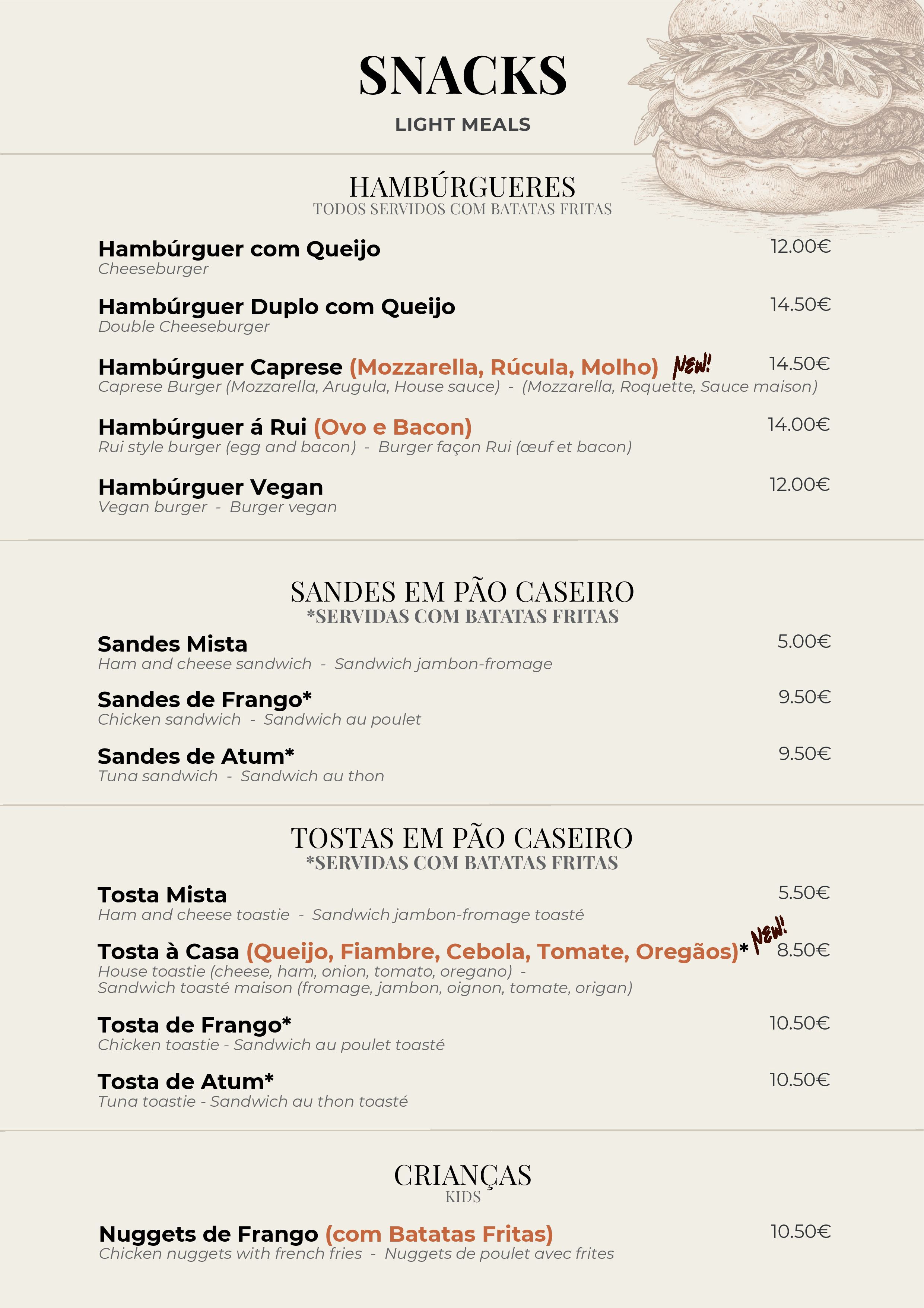 Menu Restaurante O Rui página 14