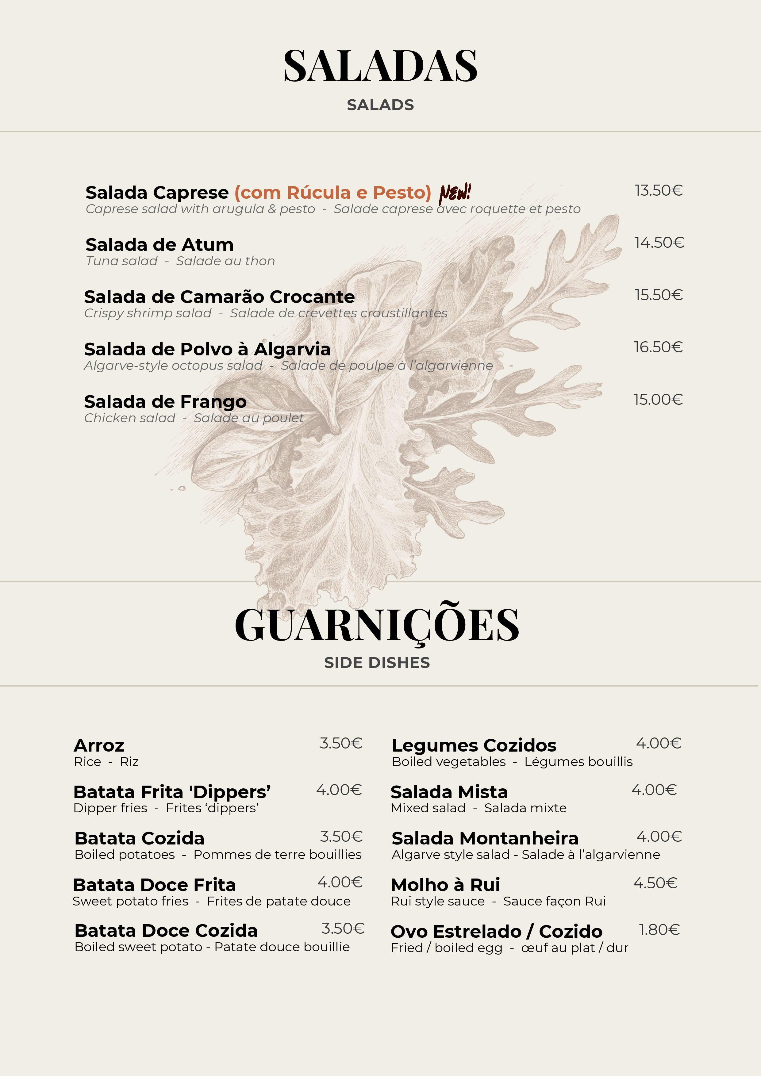 Menu Restaurante O Rui página 15