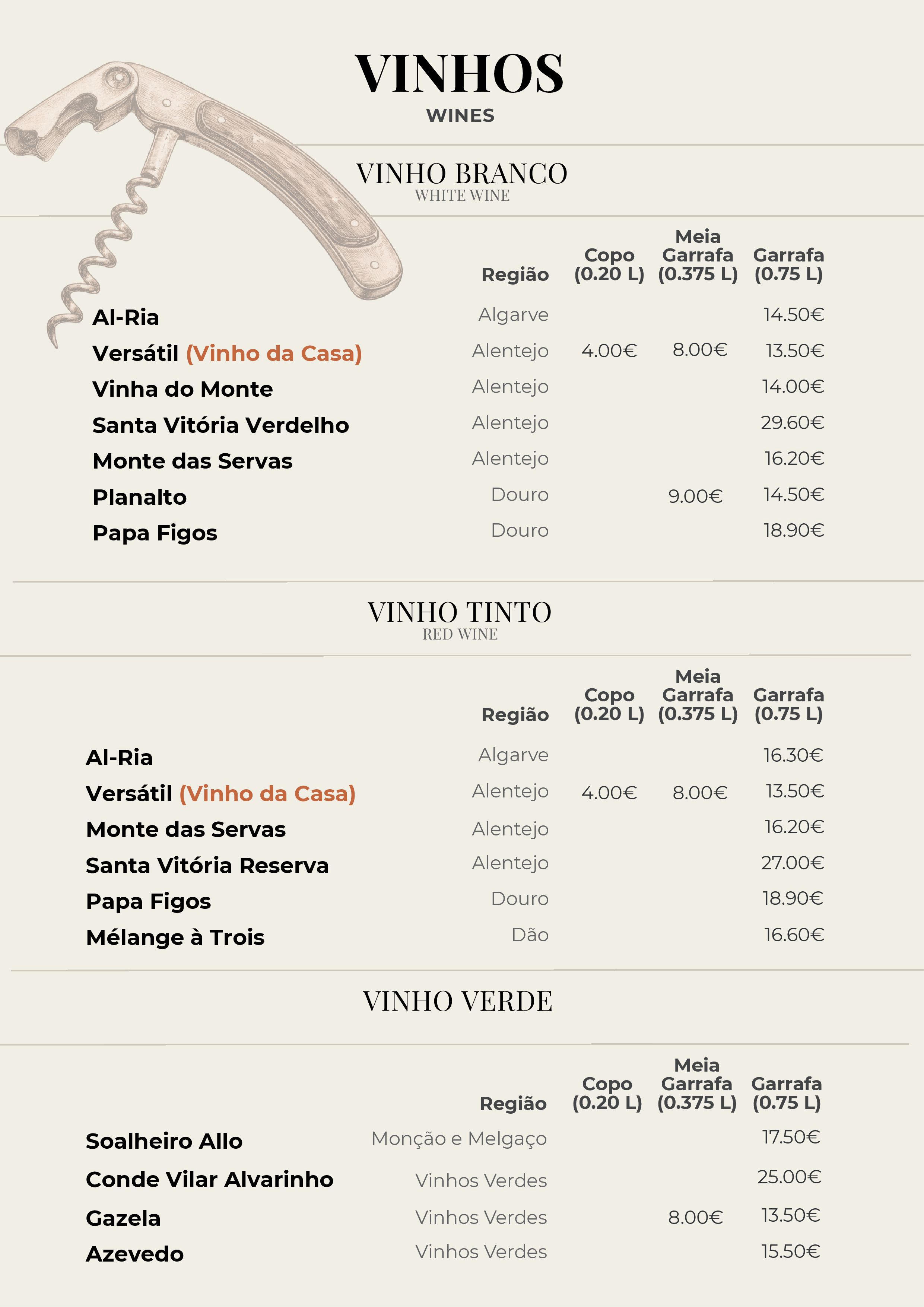 Menu Restaurante O Rui página 16