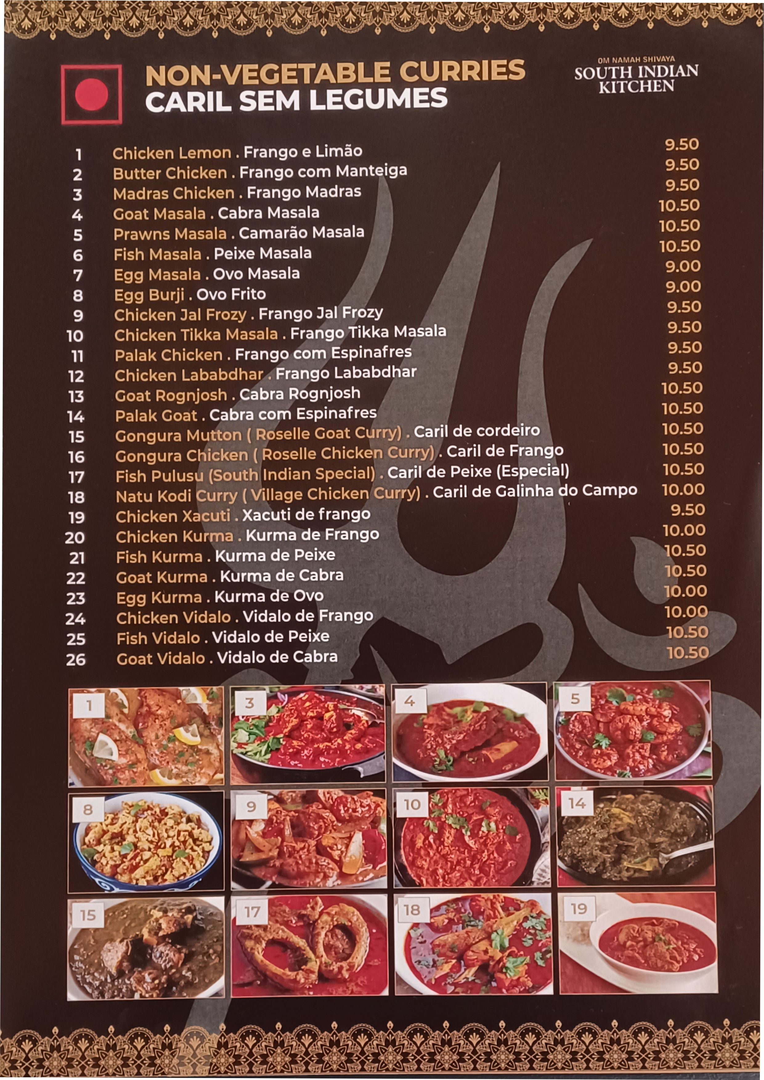 Menu SOUTH INDIAN página 7