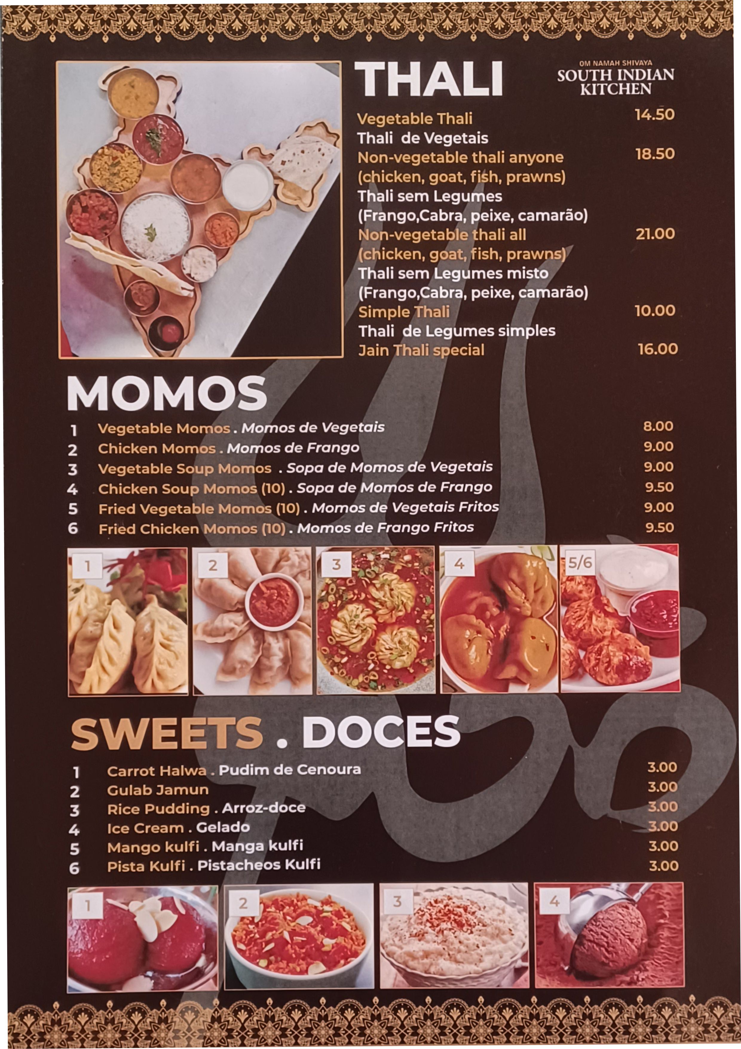 Menu SOUTH INDIAN página 9