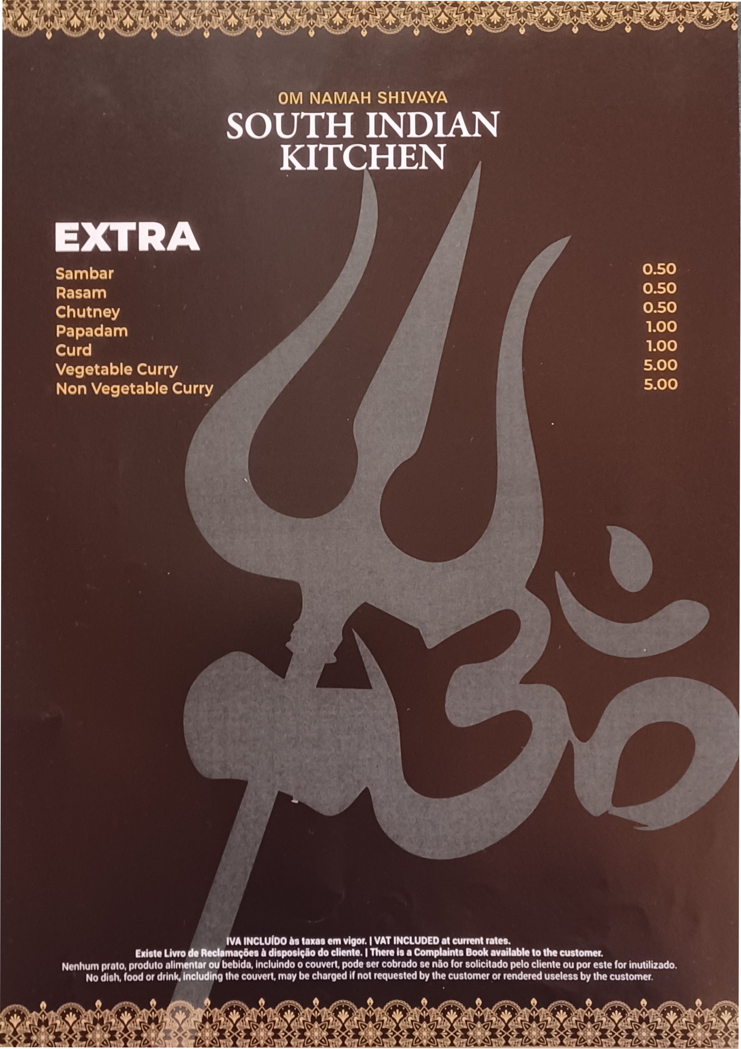Menu SOUTH INDIAN página 10