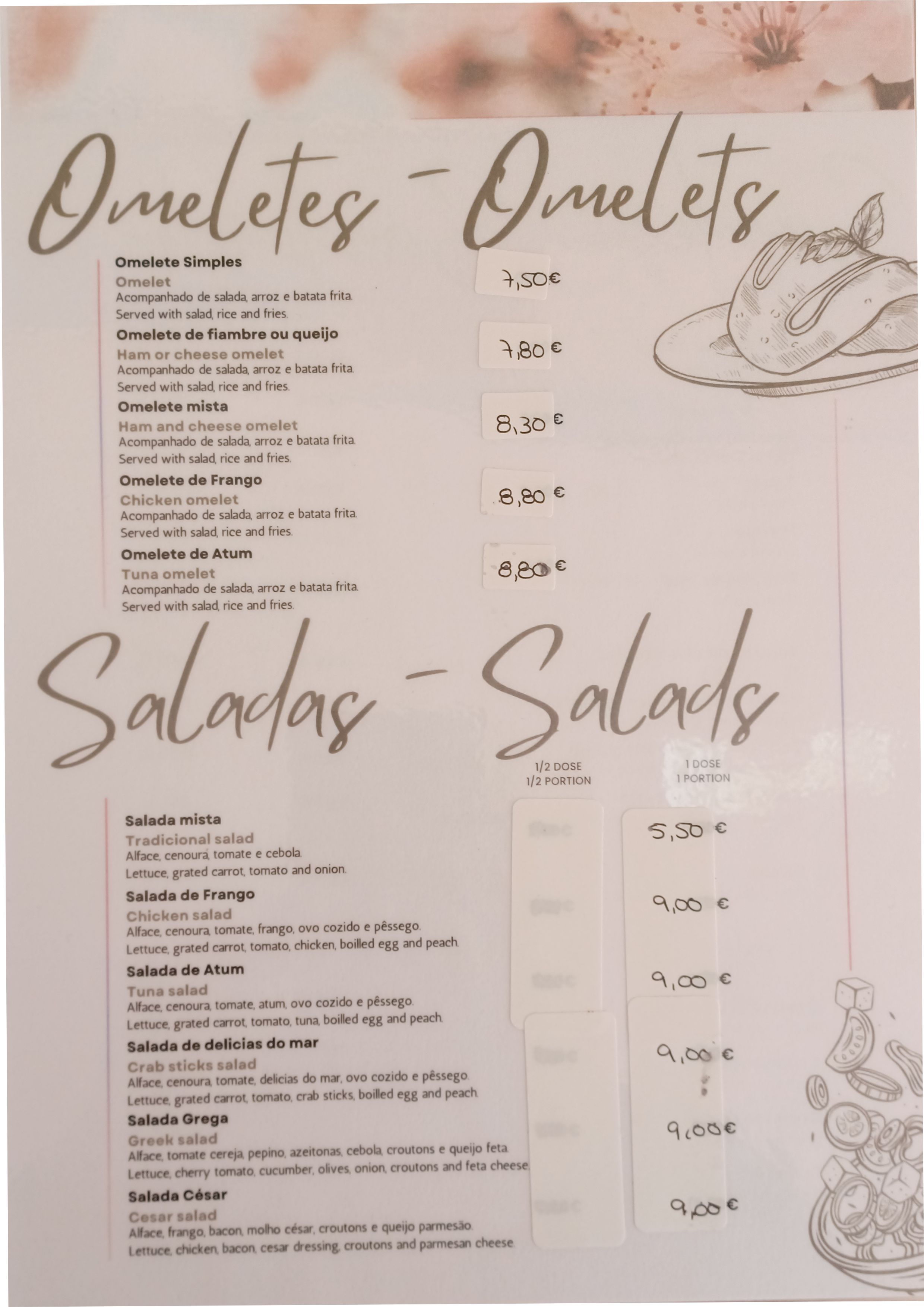 Menu RESTAURANTE CANTINHO DO MESTRE página 3