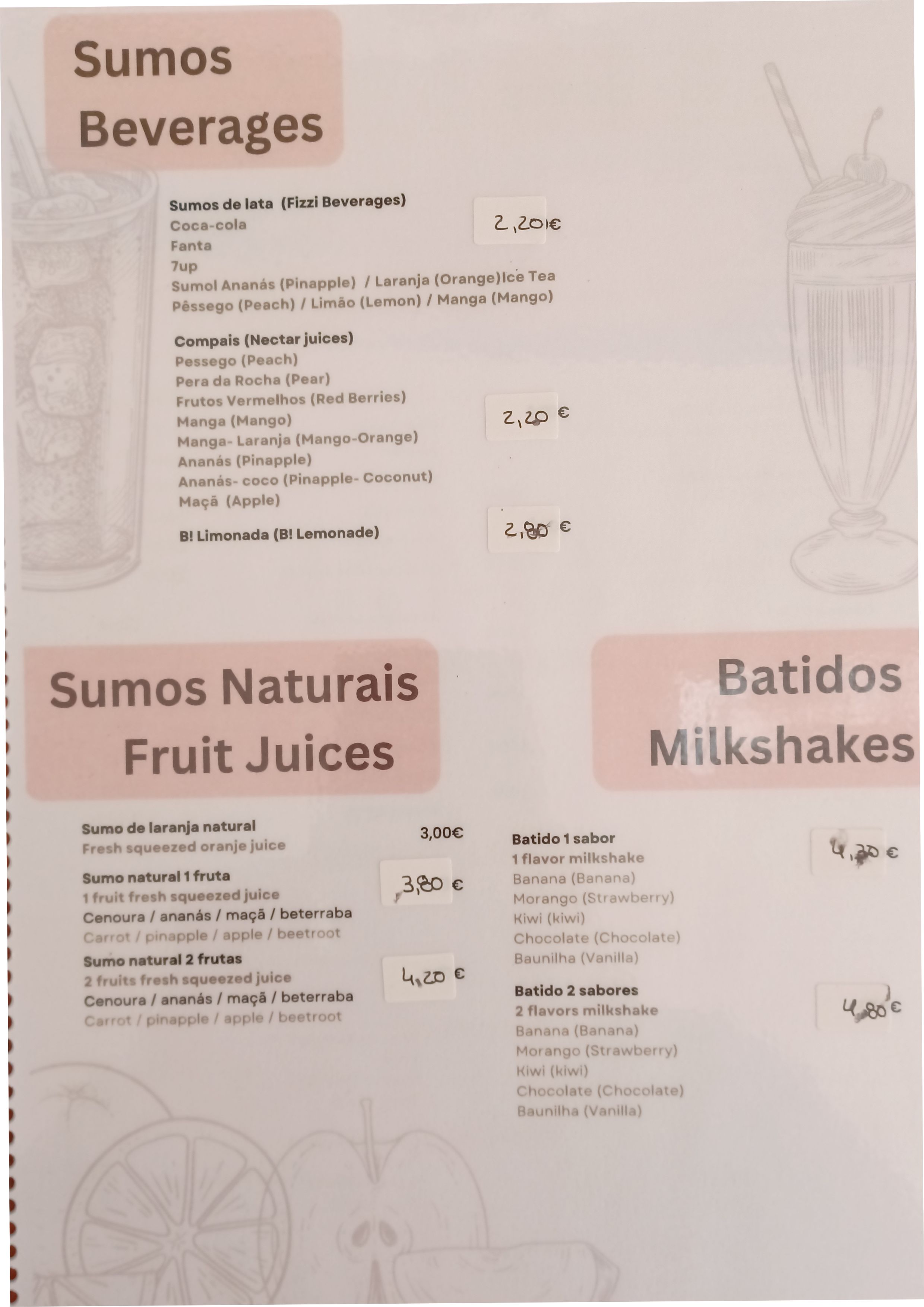 Menu RESTAURANTE CANTINHO DO MESTRE página 7
