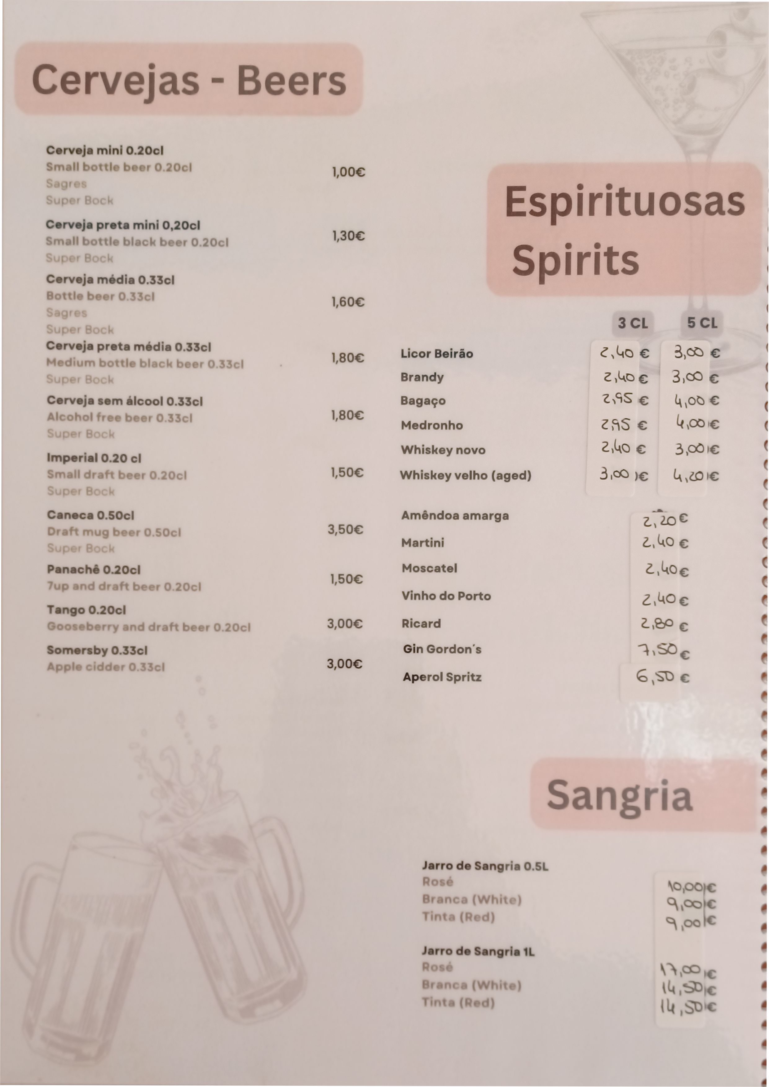 Menu RESTAURANTE CANTINHO DO MESTRE página 8