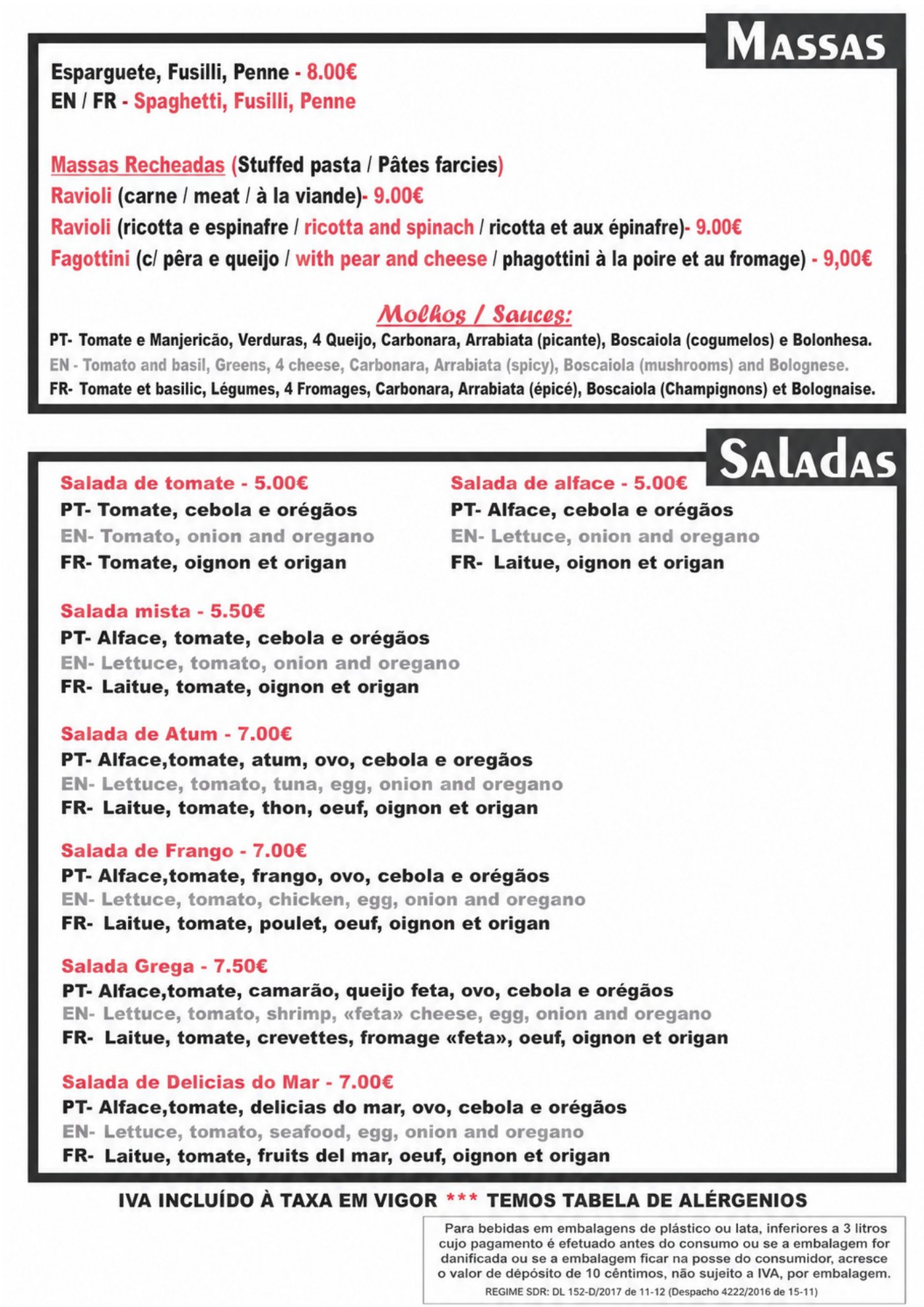 Menu PIZZARIA MILANO página 6