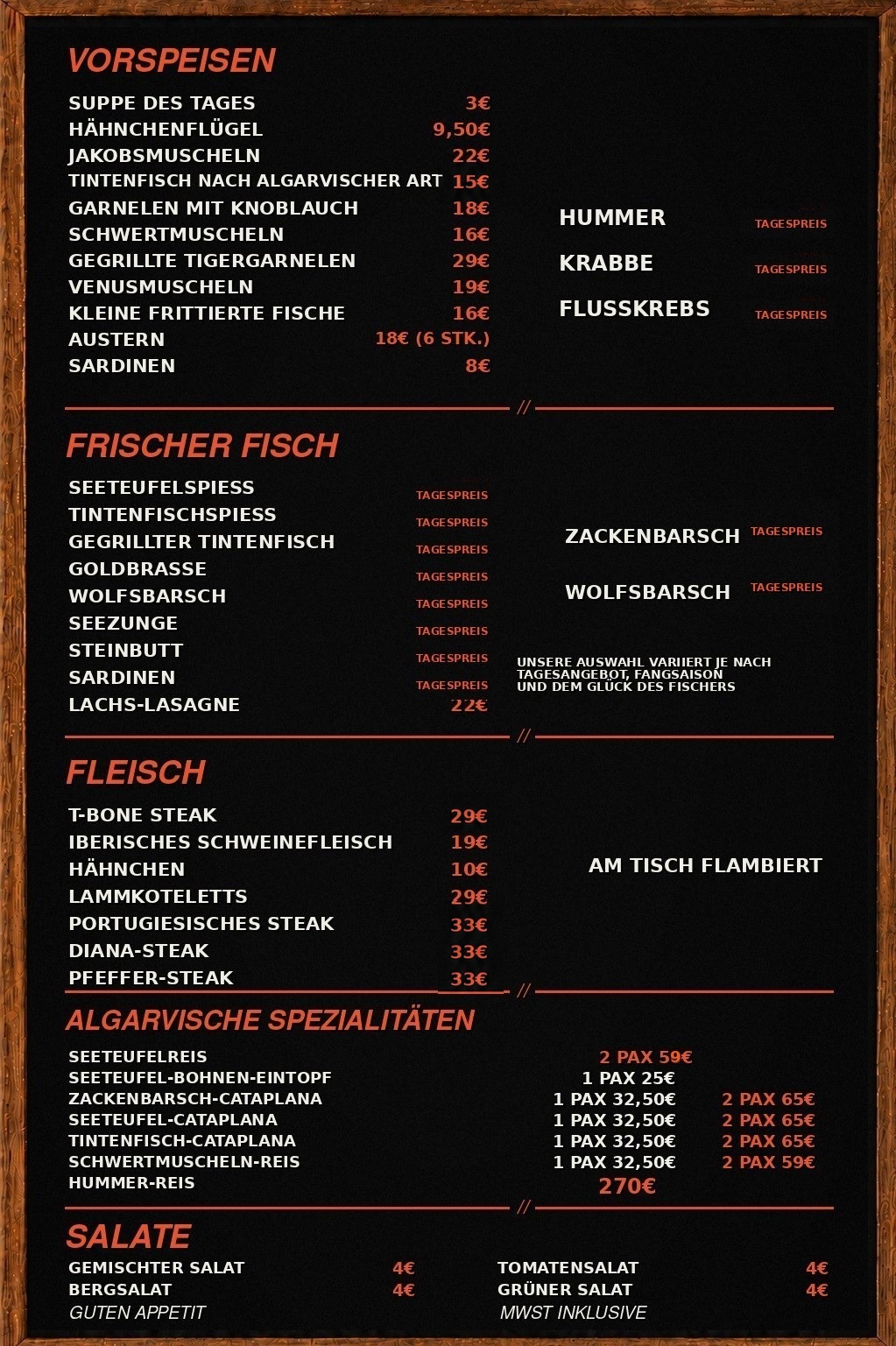 Menu RESTAURANTE O TANQUE página 4