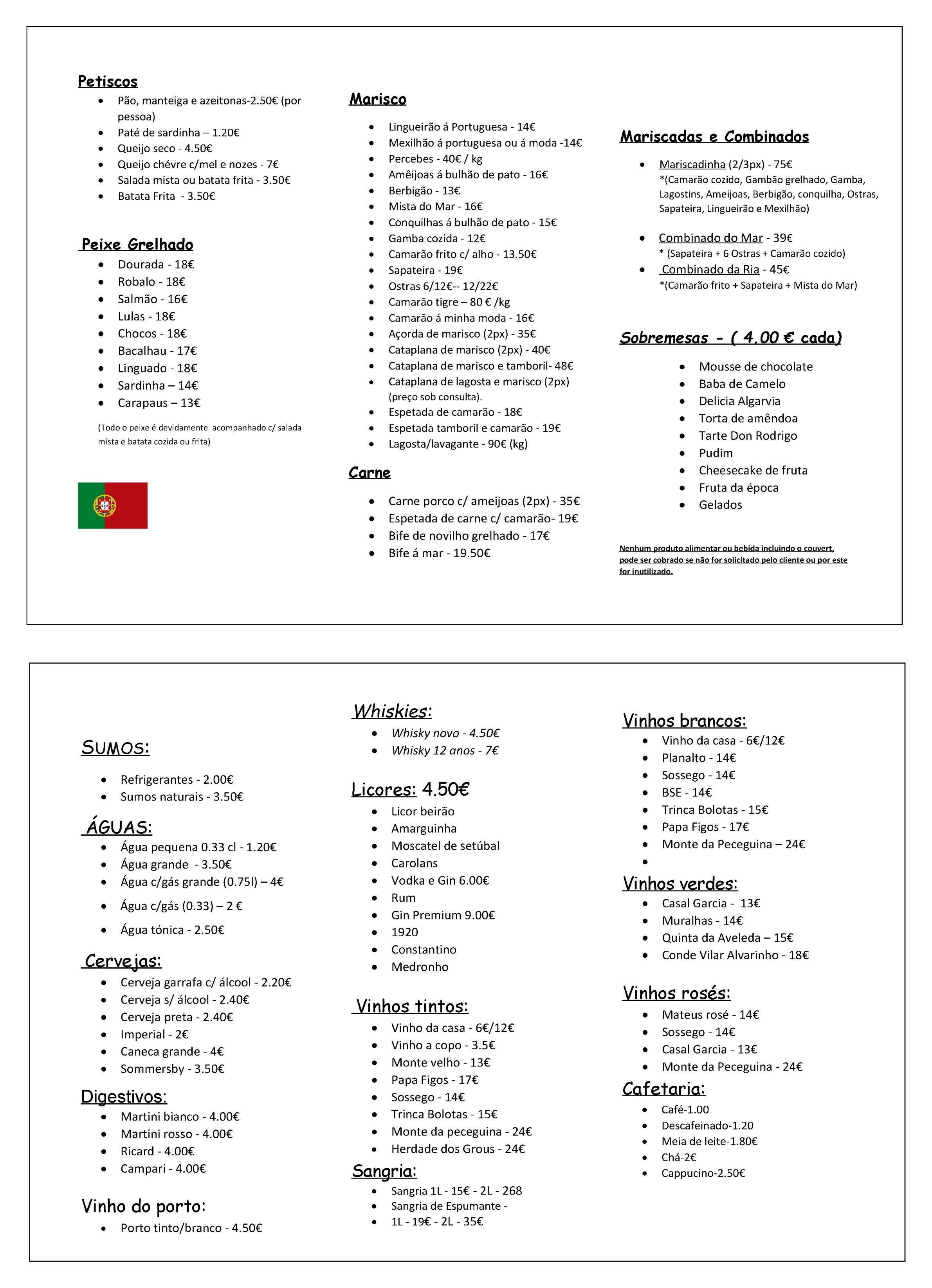 Menu MARISQUEIRA AMADOR página 3