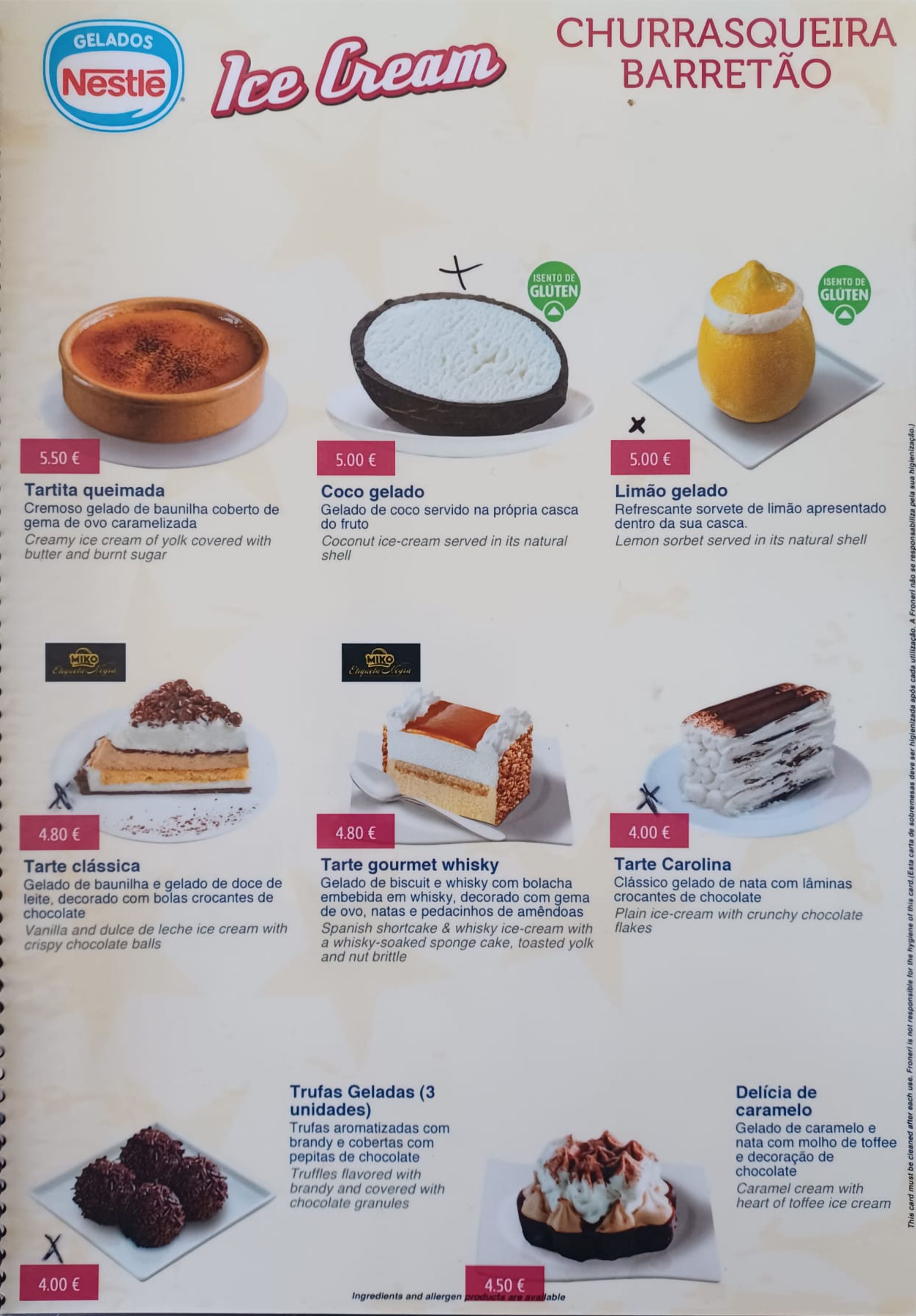 Menu RESTAURANTE O BOTE página 11