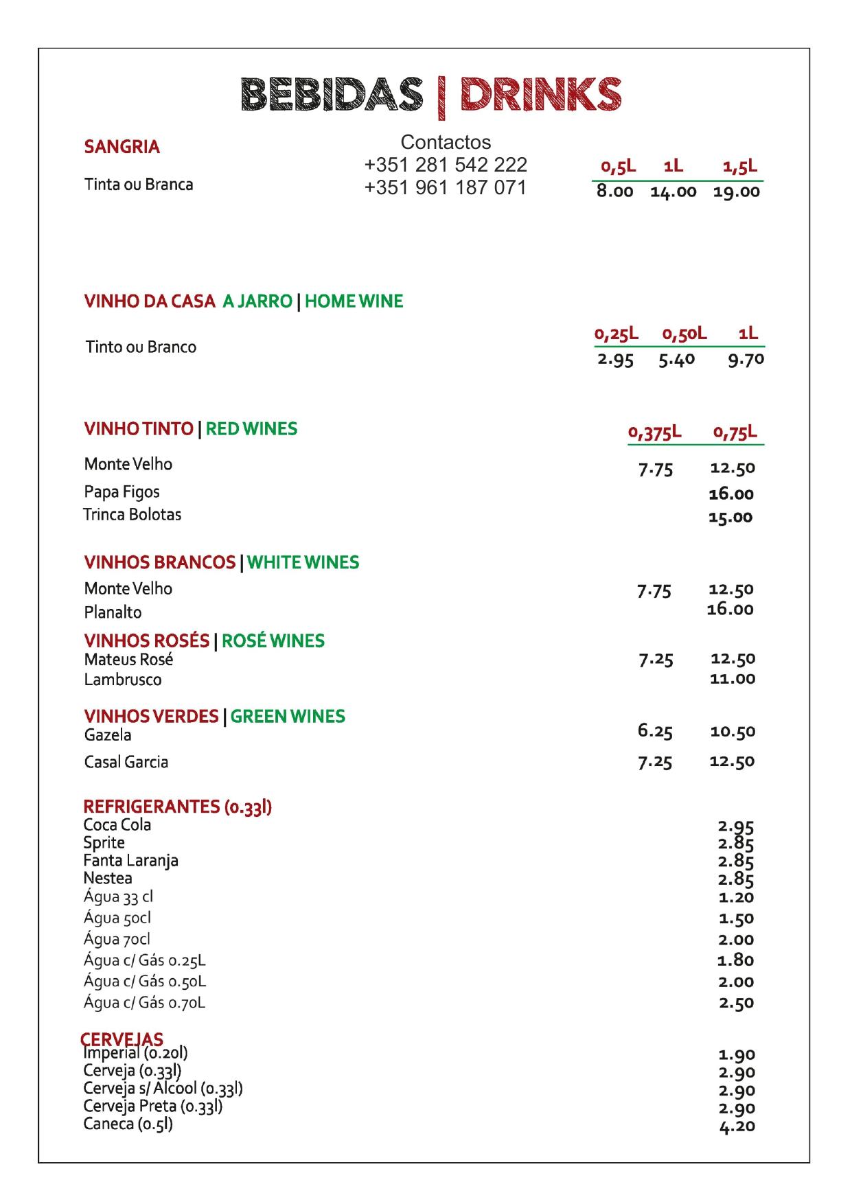 Menu BELLA NAPOLI página 8