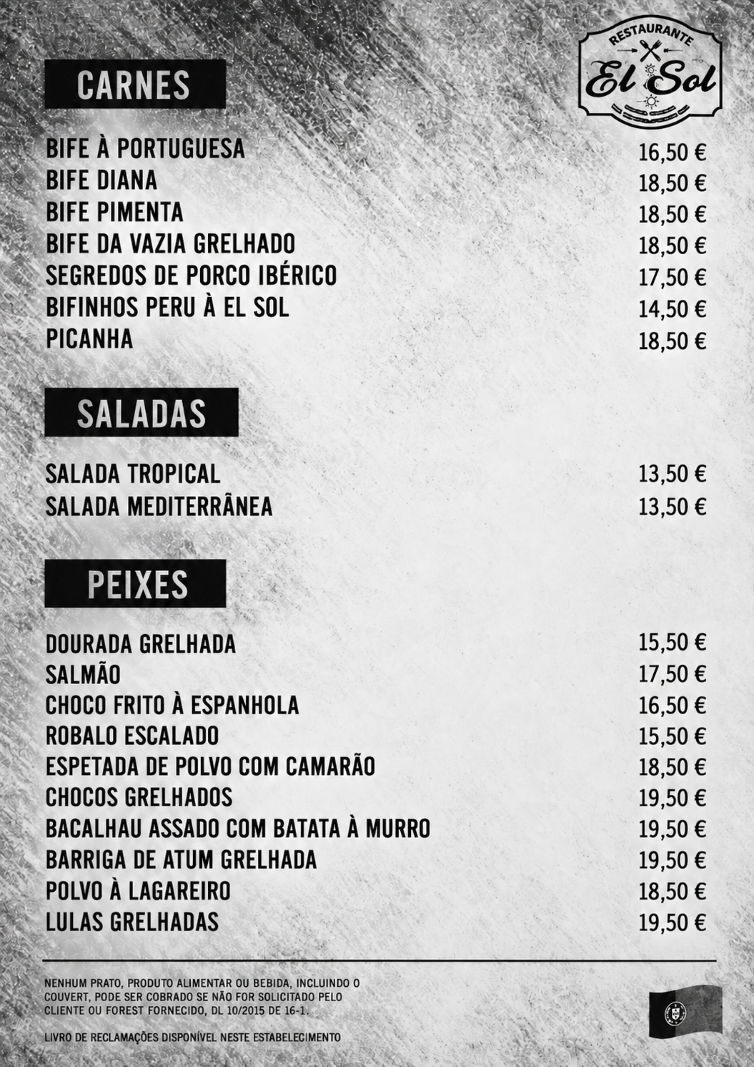 Menu EL SOL página 2