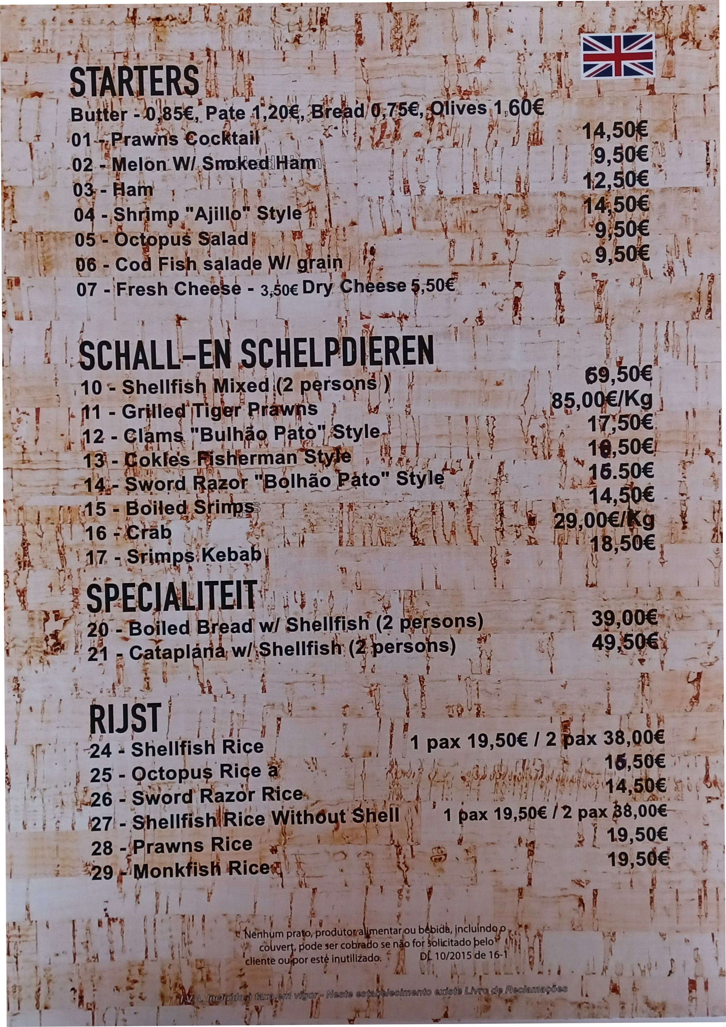 Menu RESTAURANTE MIGALHAS página 6