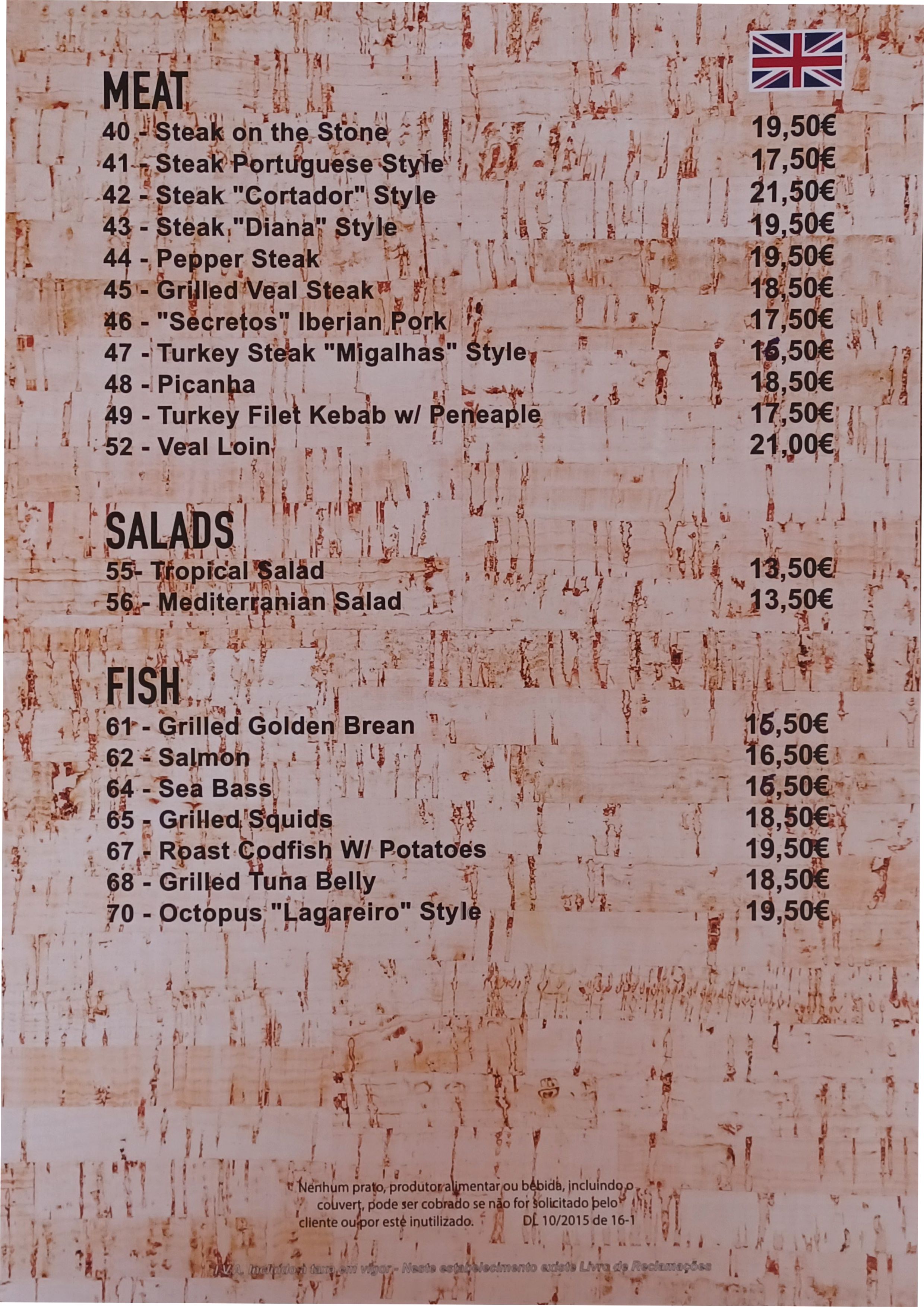 Menu RESTAURANTE MIGALHAS página 7