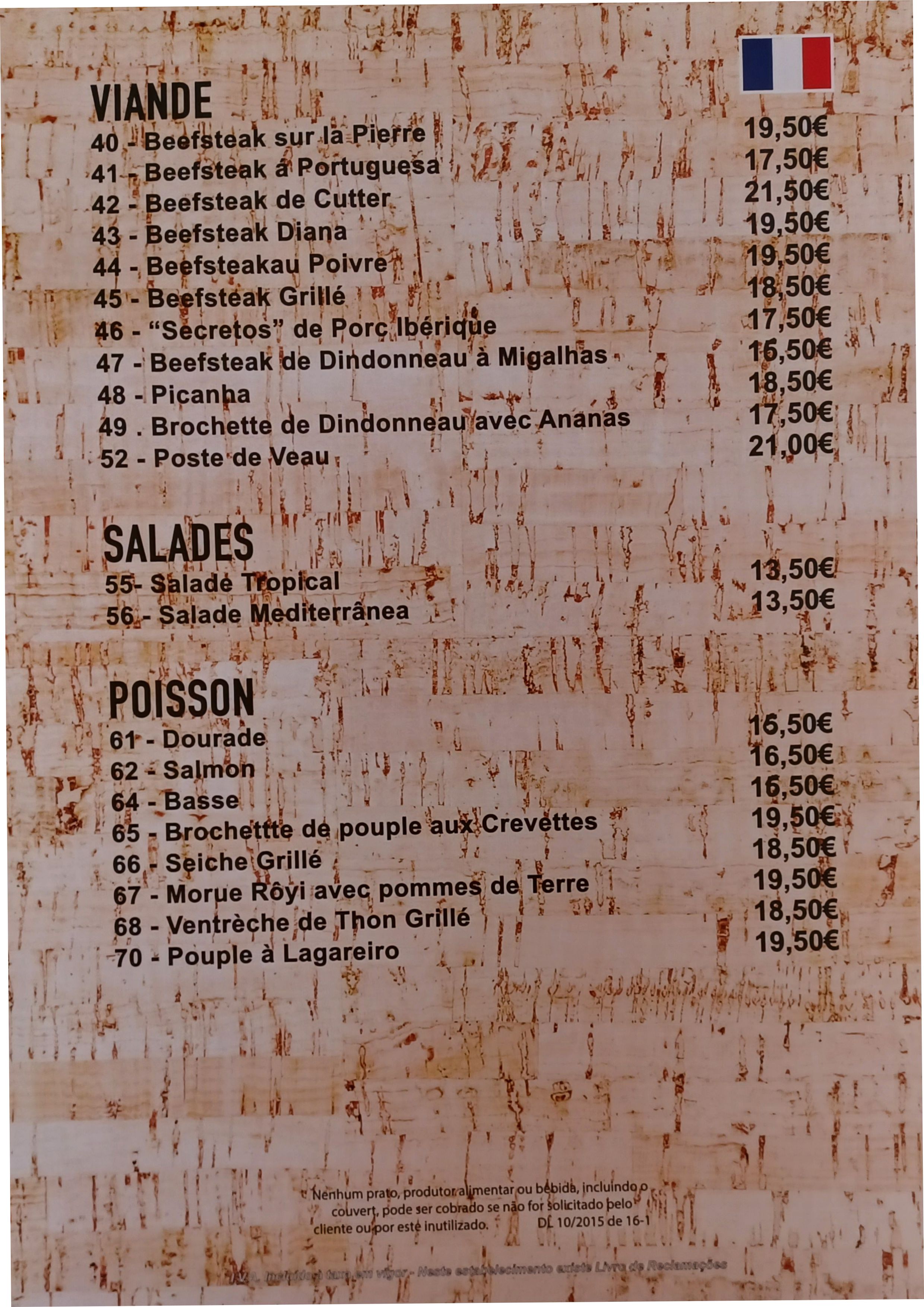 Menu RESTAURANTE MIGALHAS página 9
