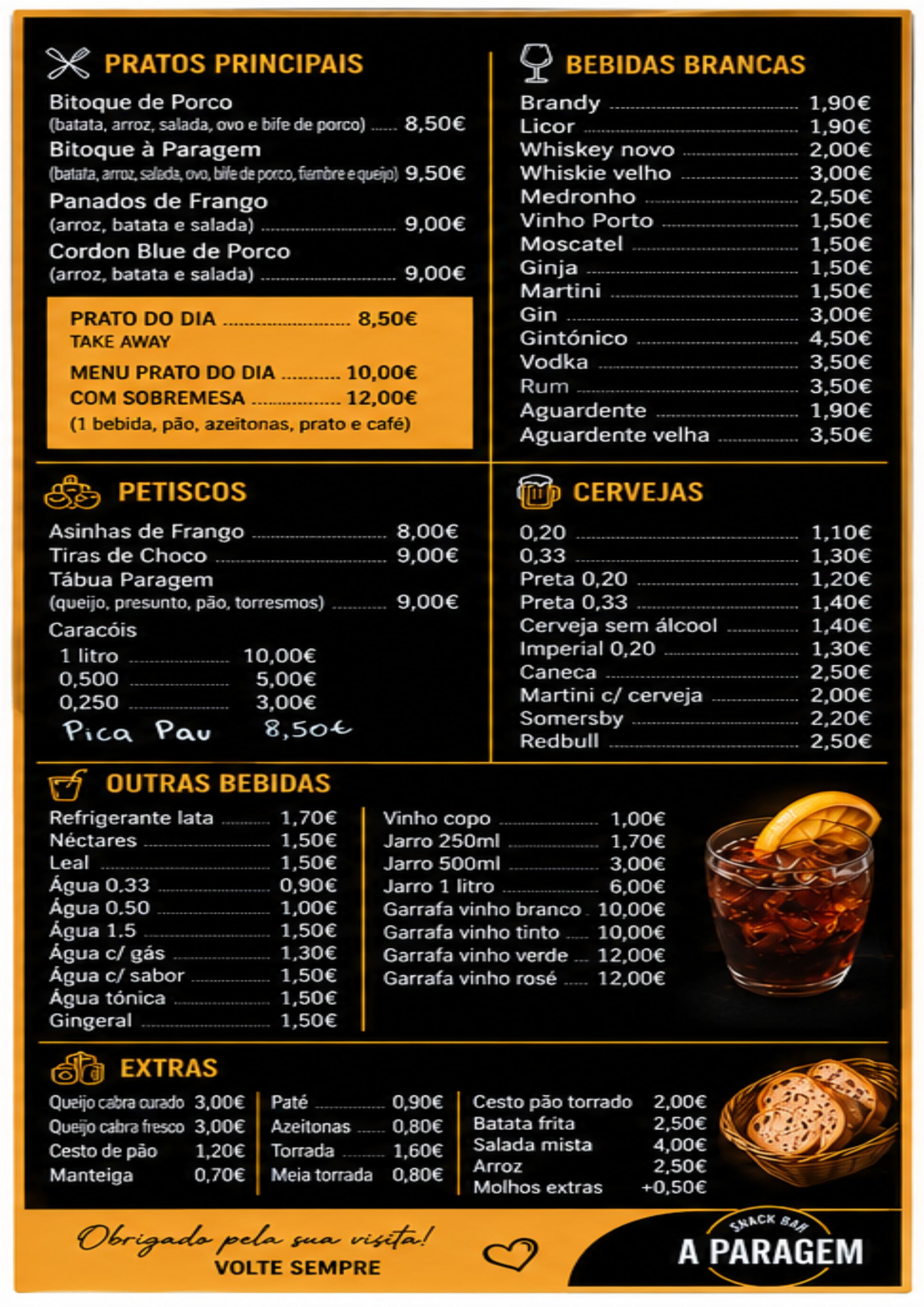 Menu PARAGEM página 2