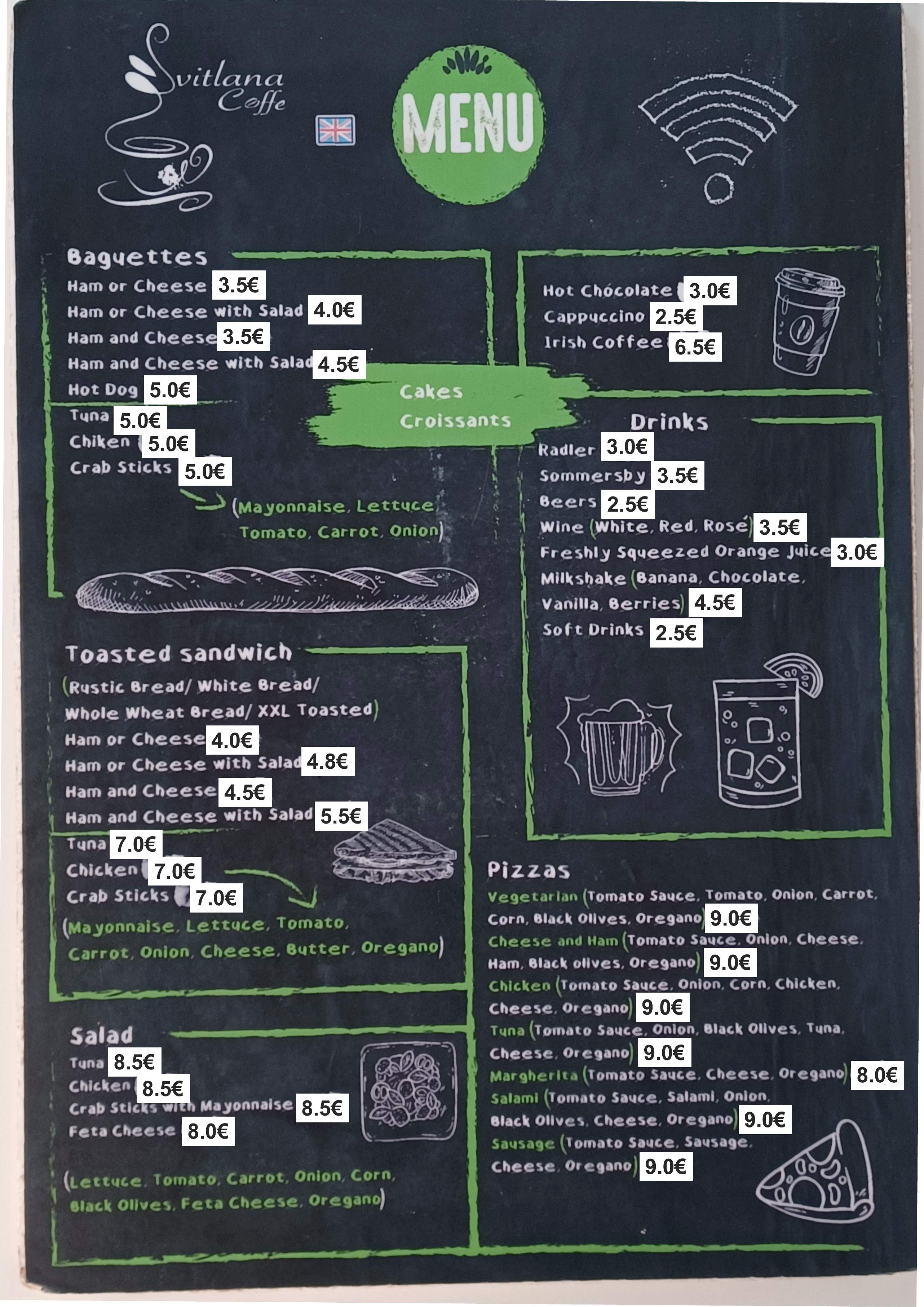 Menu SVITLANA CAFÉ página 3